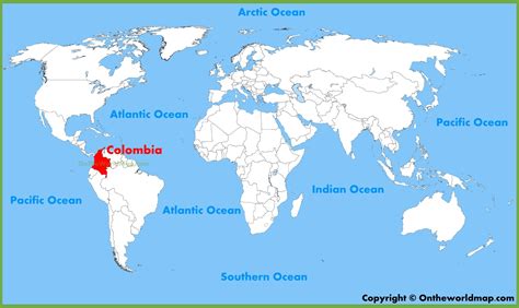 where is colombia on a world map